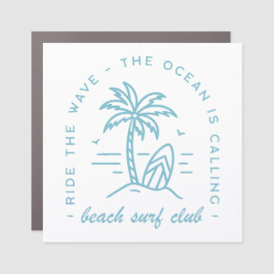 Surf beach club surfer surfing ocean lover quotes car magnet