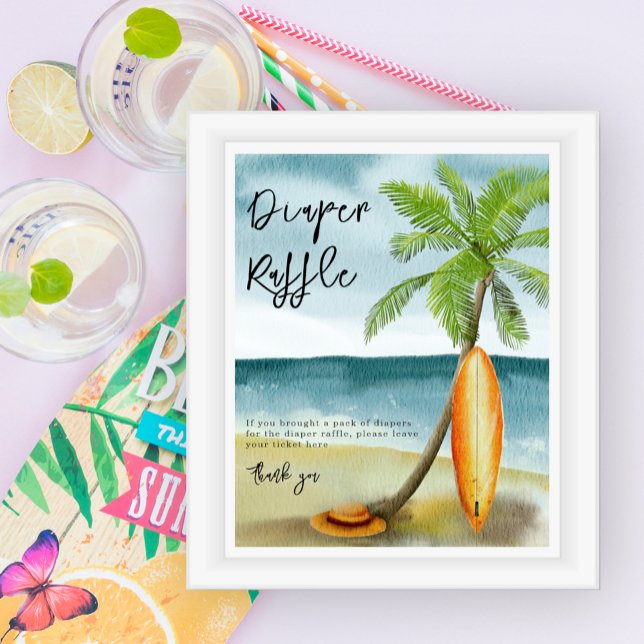 Surf beach - Diaper Raffle game Poster (Creator Uploaded)