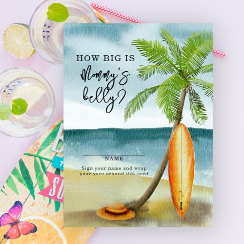 Surf beach _ how big is mommys belly enclosure card