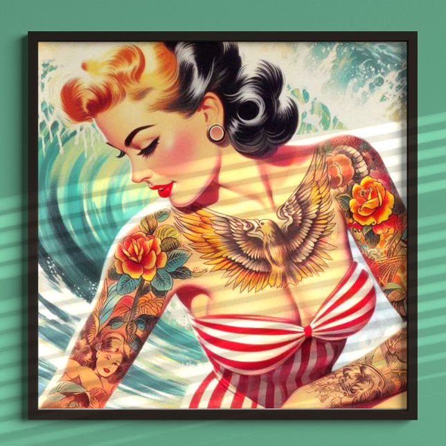 Surf Beach Pin-up Poster (Creator Uploaded)