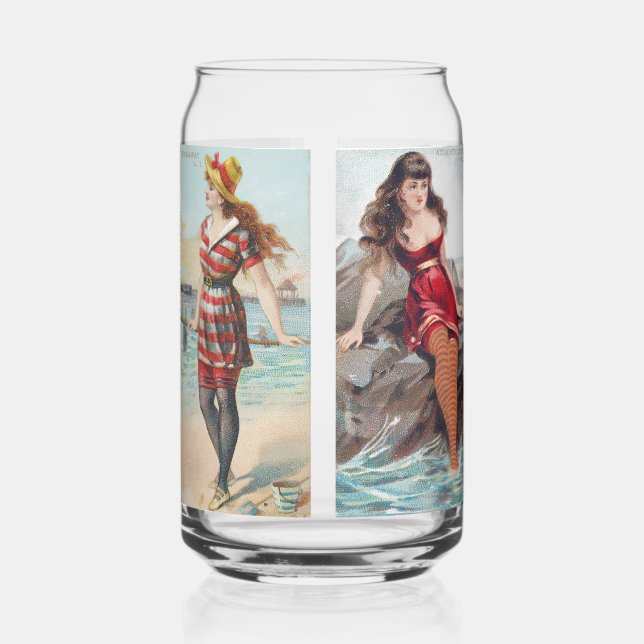 Surf Beauties  Can Glass (Right)