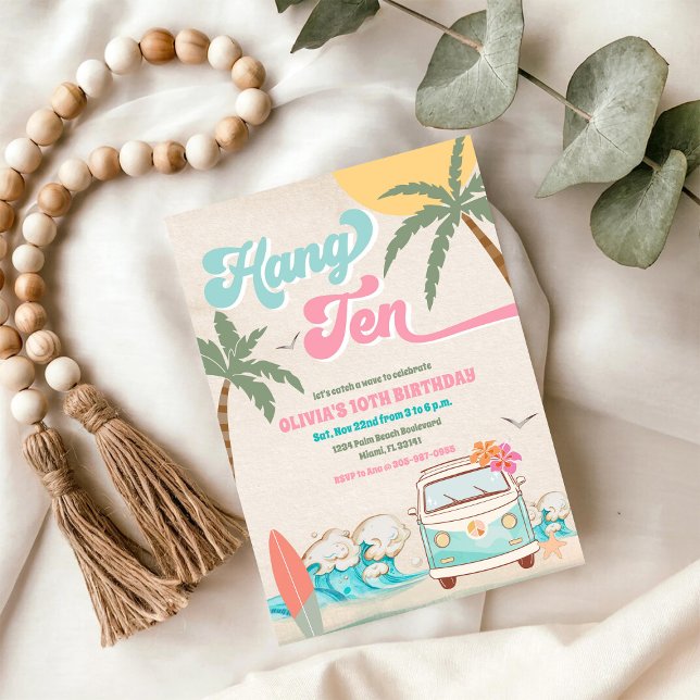 Surf Birthday Beach Party Invitation (Creator Uploaded)