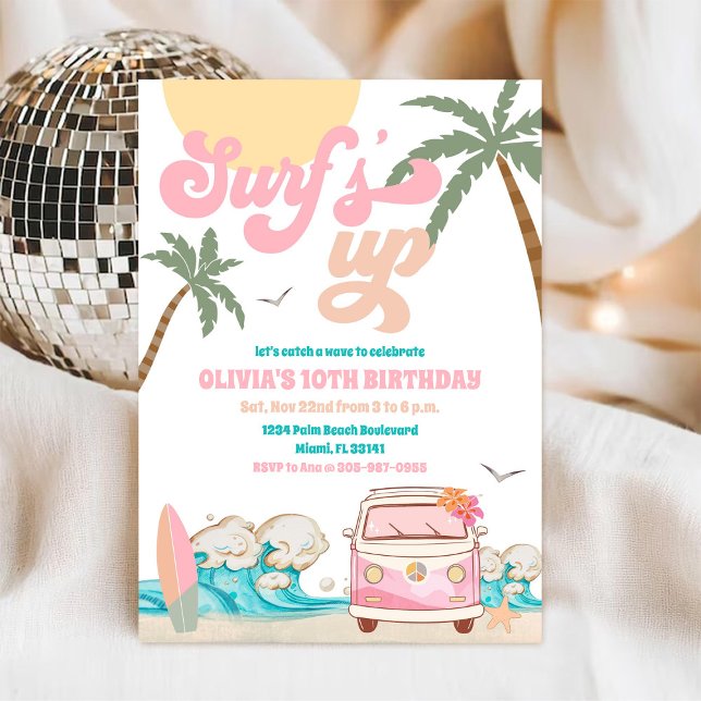 Surf Birthday Party Invitation (Creator Uploaded)