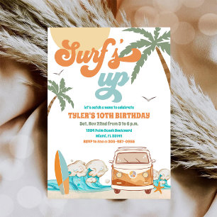 Surf Birthday Party Invitation