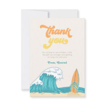 Surf Birthday Thank You Cards