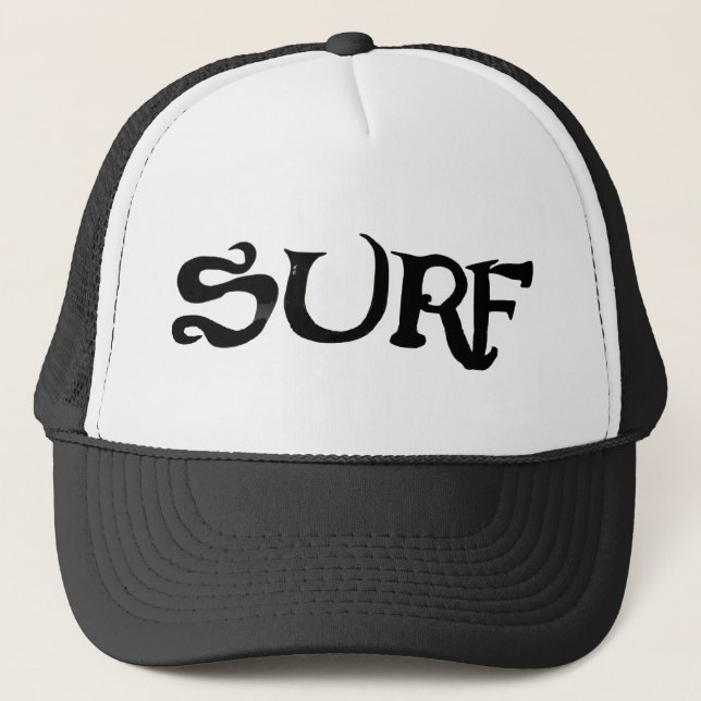 Surf black foam trucker hat (Front)