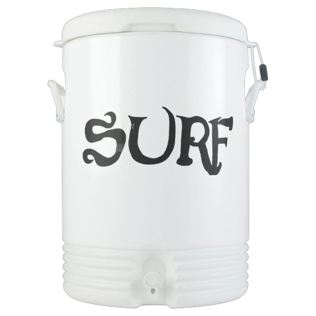 Surf black Igloo beverage cooler (10 gallon) (Front)