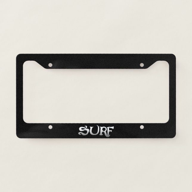 Surf black license plate frame A (Front)