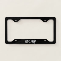 Surf black license plate frame B