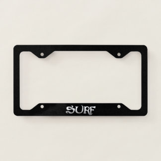 Surf black license plate frame B