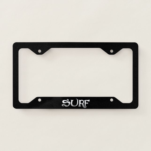Surf black license plate frame B (Front)