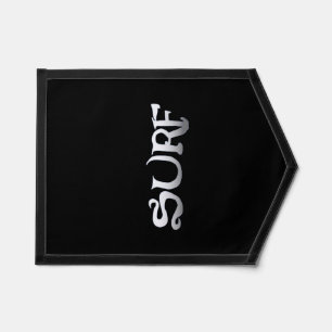 Surf black pennant banner