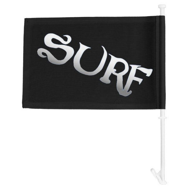 Surf black tilted car and boat flag (Back)