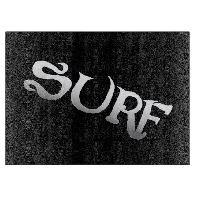 Surf black tilted glass cutting board (Front)