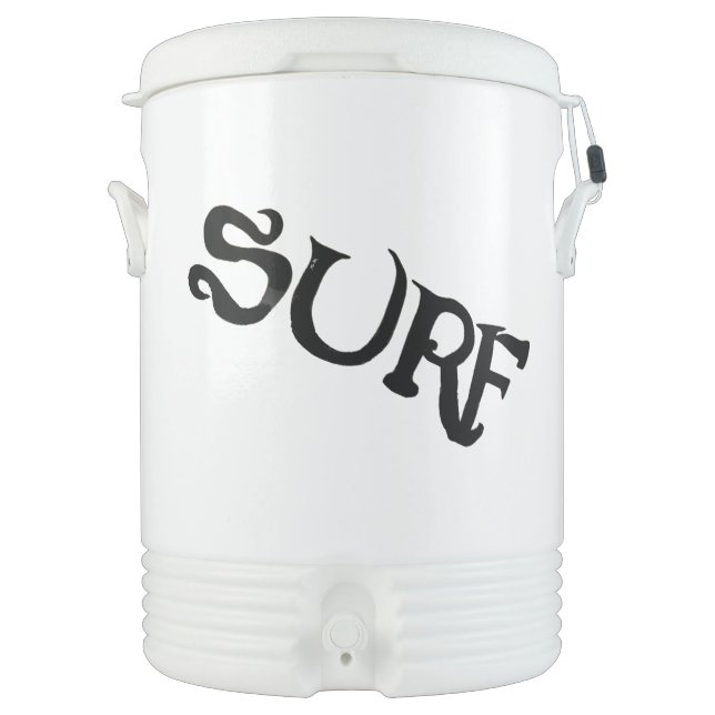 Surf black tilted Igloo beverage cooler (10 gal) (Front)
