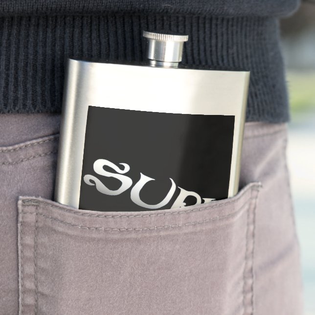 Surf black tilted stainless steel flask (In Situ)