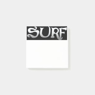 Surf black white note pads