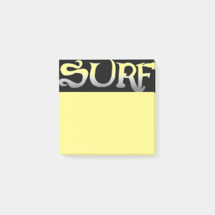 Surf black yellow note pads