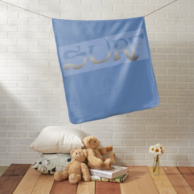 Surf blue baby blanket see thru (In Situ)
