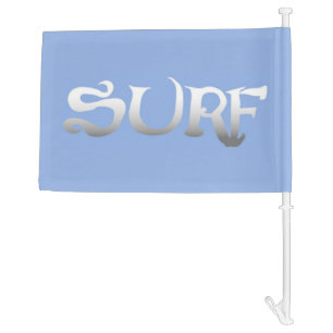 Surf blue car and boat flag