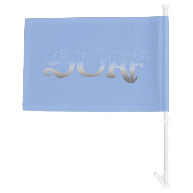 Surf blue fade car and boat flag (Back)