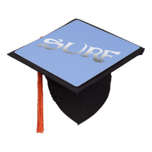 Surf blue graduation cap