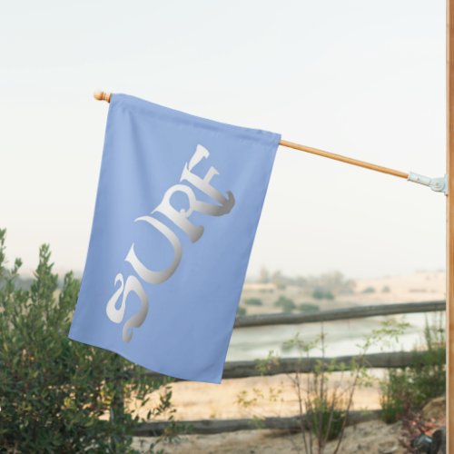 Surf blue house flag tilted