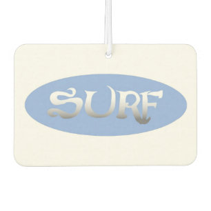 Surf blue oval car air freshener