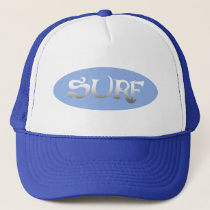 Surf blue oval foam trucker hat
