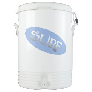 Surf blue oval tilted Igloo beverage cooler 10 gal