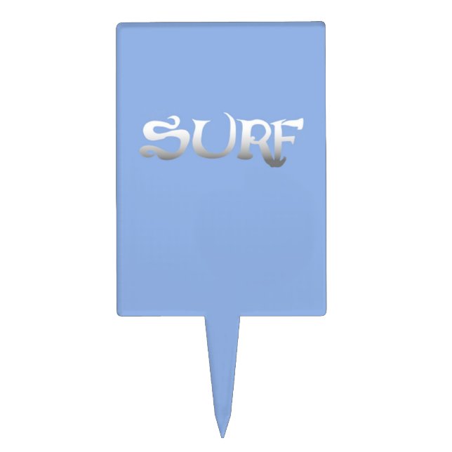 Surf blue rectangle cake picks (Front)