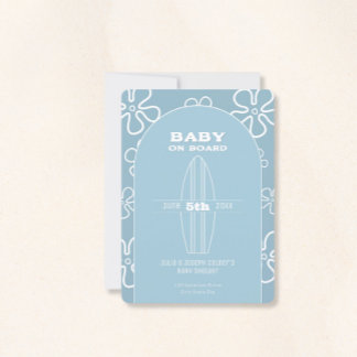 Surf Board Baby Shower - Custom Gender Neutral Invitation