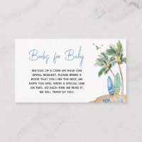 Surf Board Beach Baby Shower Books for Baby