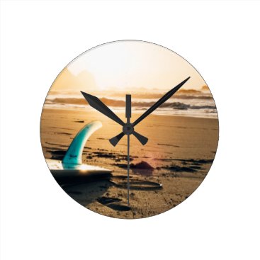 Surf board beach round clock Surf board beach round clock