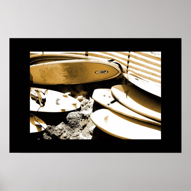 SURF BOARD PHOTOGRAPH POSTER (Front)