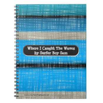 Surf Board Stripes Journal (personalized) by ShopTheWriteStuff at Zazzle