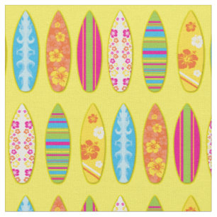 Surf Boards Cute Tropical Beach Sports Fabric