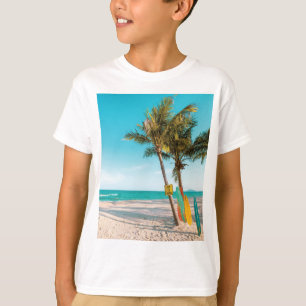 Surf boards on beach throw pillow T-Shirt