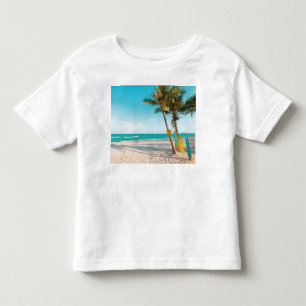 Surf boards on beach throw pillow toddler t-shirt