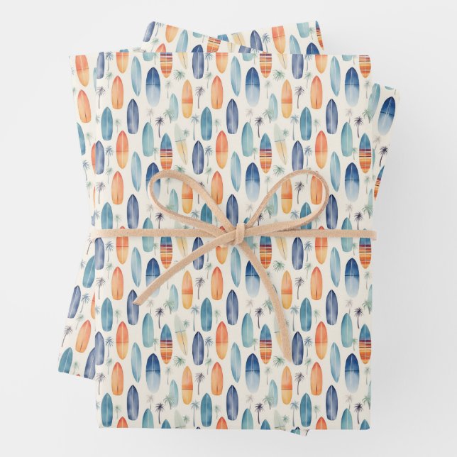 Surf Boards on Ivory Wrapping Paper Sheets (In situ)
