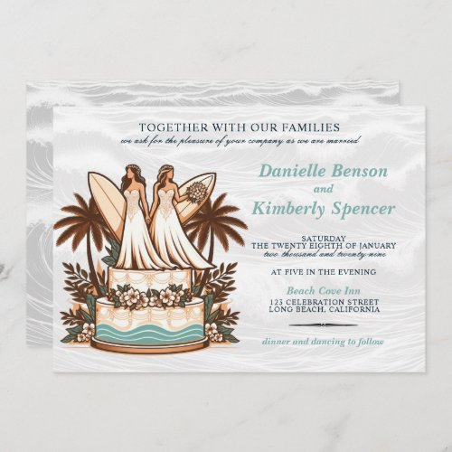 Surf Brides Wedding Invitation