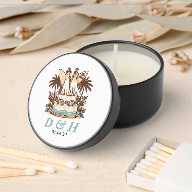 Surf Brides Wedding Mini Candle Favors (Insitu)