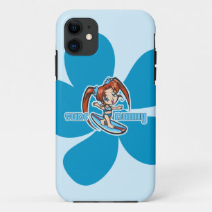 Surf Bunny Surfer Girl Cartoon iPhone 11 Case