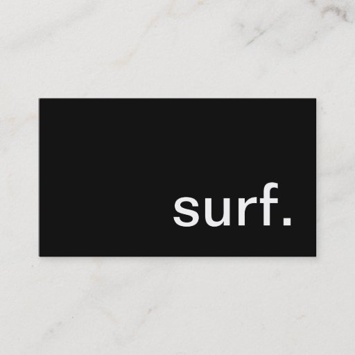 Customizable surf. business cards