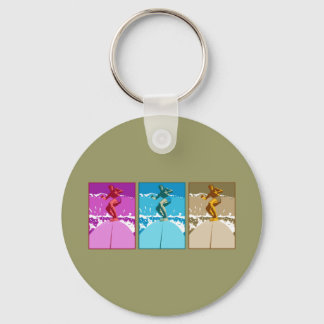 Surf California Californian surfers surfing gifts Keychain