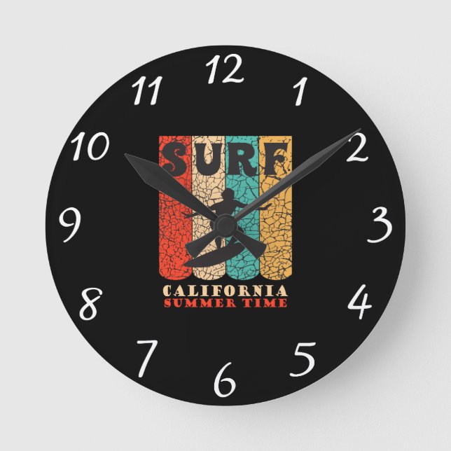 Surf California Wall Clock (Front)