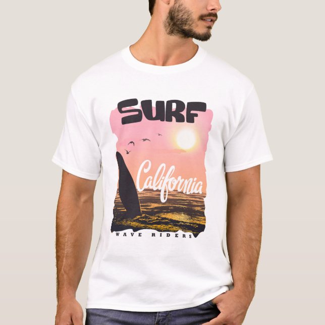 Surf California Wave Riders T-Shirt (Front)