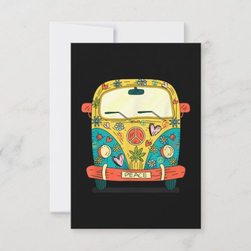 Surf Camping Bus Model Love Retro Peace Hippie Save The Date