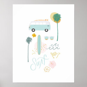 Surf City Art Print