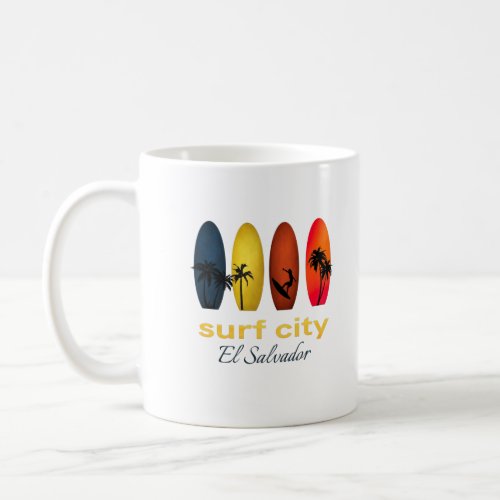 Surf city El Salvador Salvadorian Surfer Coffee Mug